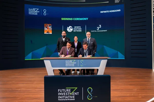 The signing ceremony at FII 8 in Riyadh